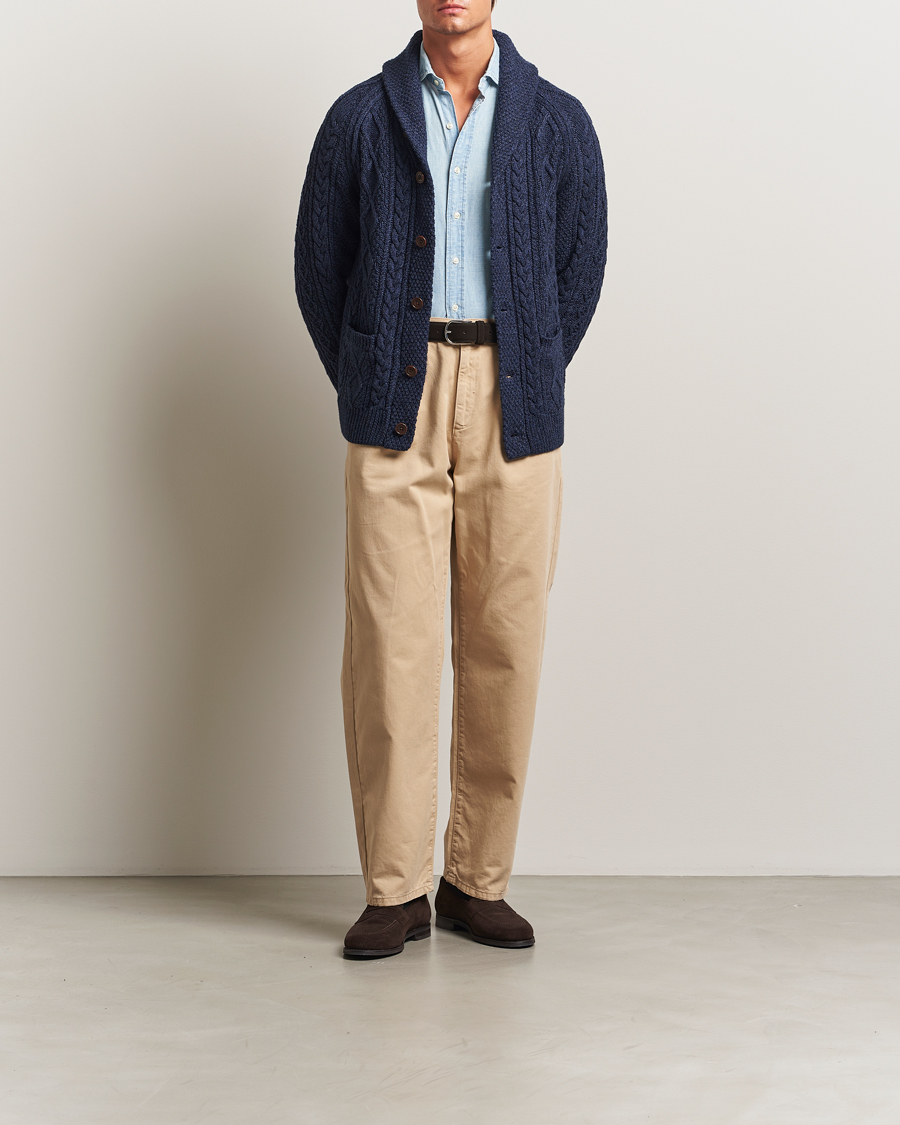 Heren | Truien | Polo Ralph Lauren | Cotton Shawl Cardigan Navy Heather