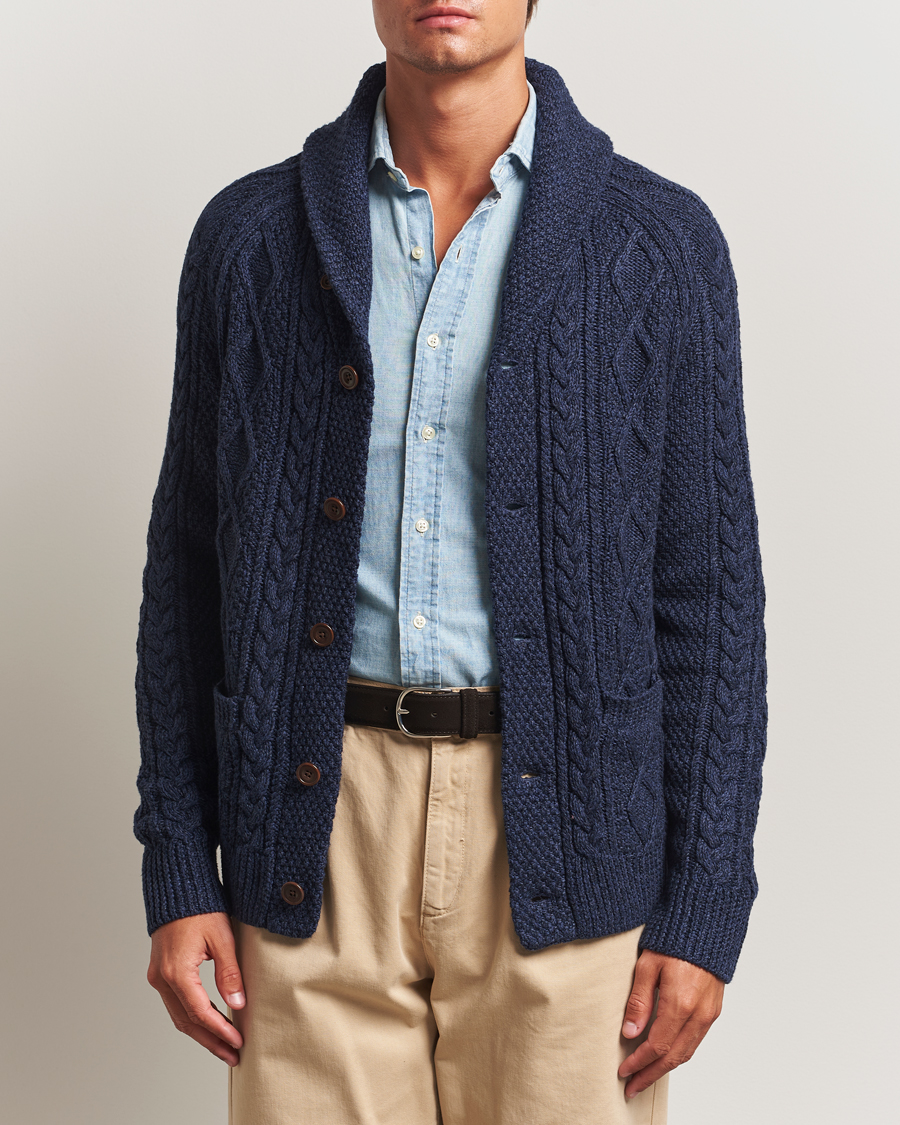 Heren | Truien | Polo Ralph Lauren | Cotton Shawl Cardigan Navy Heather