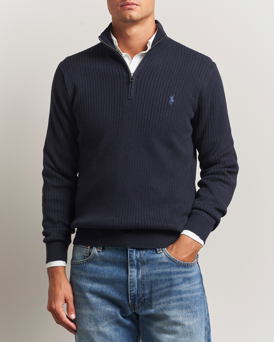 Homme | Pulls Et Tricots | Polo Ralph Lauren | Cotton Half Zip Navy Heather