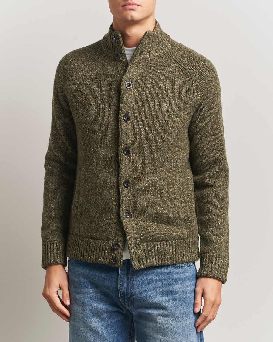 Heren | Truien | Polo Ralph Lauren | Wool Blend Button Cardigan Olive Marl