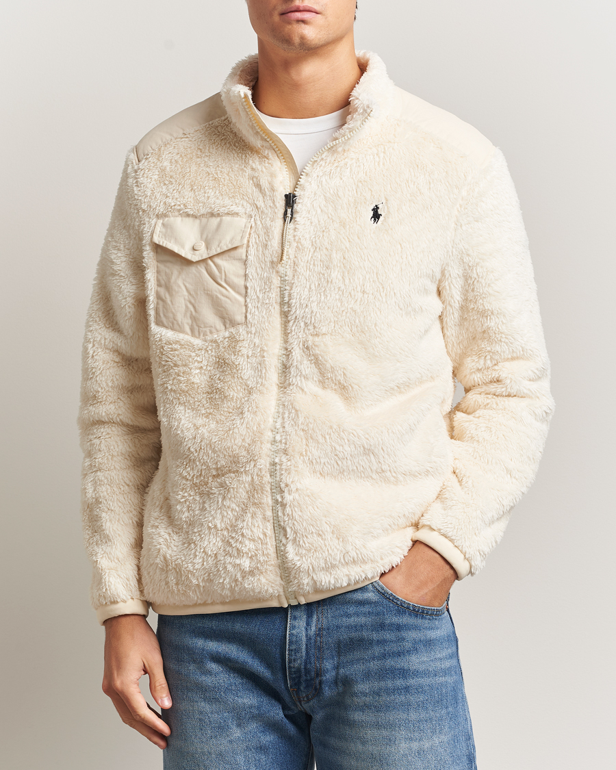 Homme | Pulls Et Tricots | Polo Ralph Lauren | Curly Hi-Pile Full Zip Andover Cream