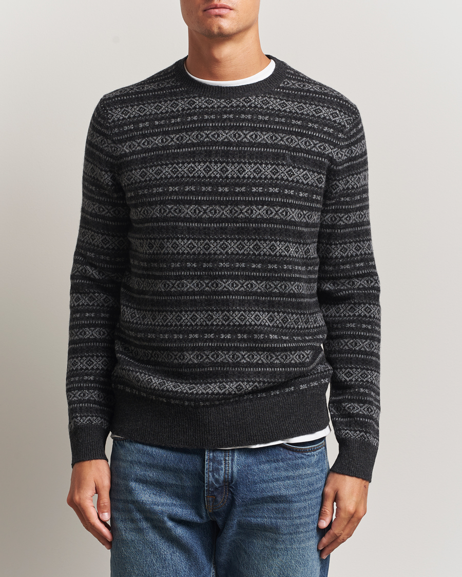 Heren | Truien | Polo Ralph Lauren | Fairisle Wool Sweater Charcoal Combo