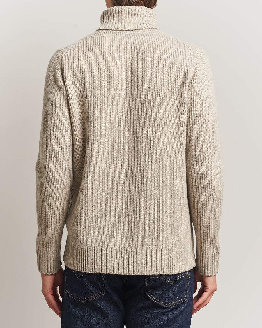 Homme | Pulls Et Tricots | Charles Tyrwhitt | Chunky Merino Roll Neck Oatmeal