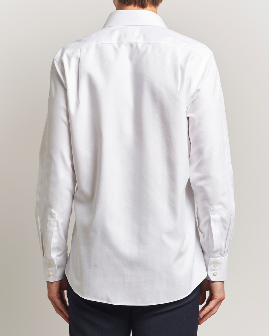 Heren | Overhemden | Charles Tyrwhitt | Slim Fit Non Iron Herringbone Cut Away Shirt White