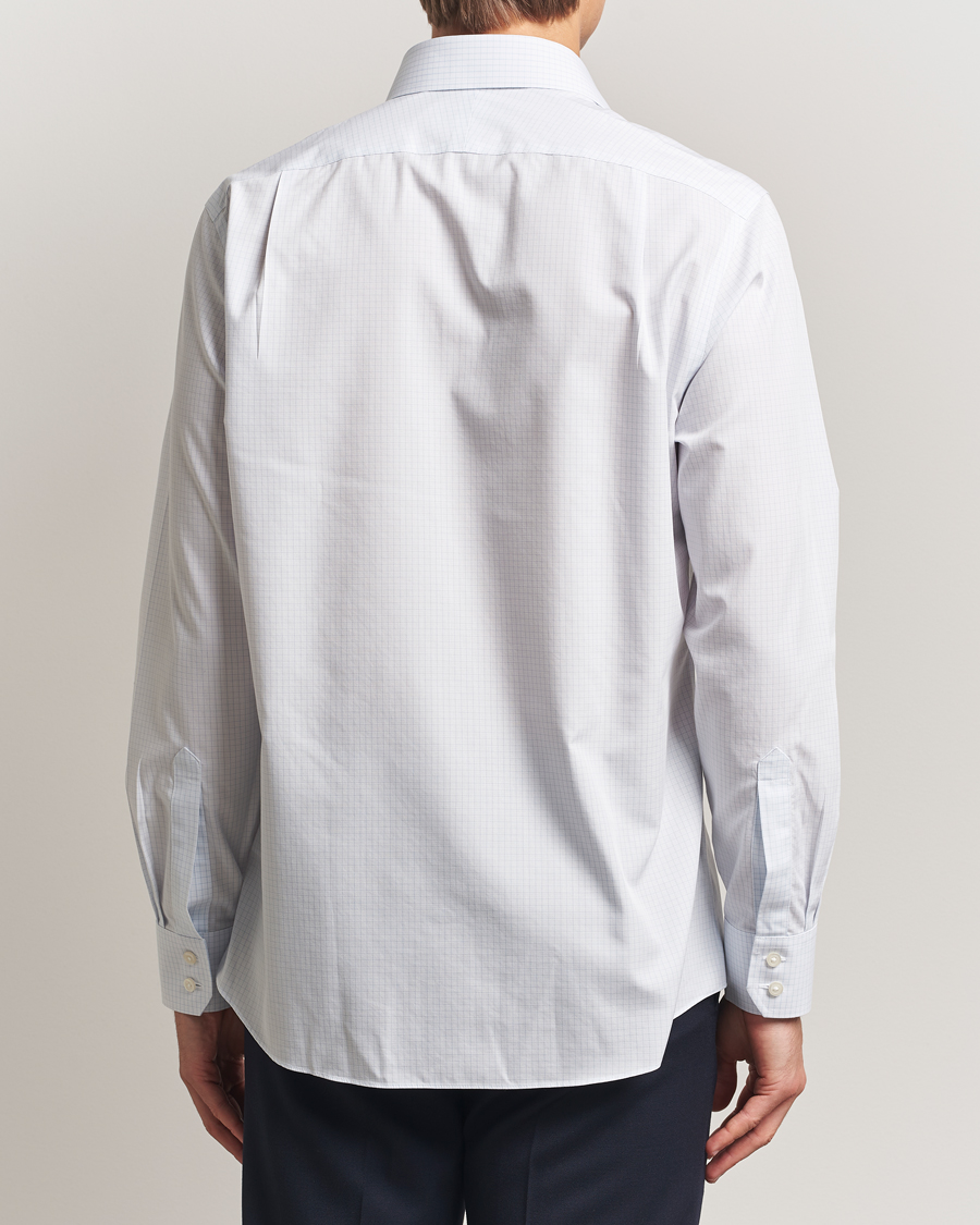 Homme | Chemises | Charles Tyrwhitt | Slim Fit Non Iron Poplin Check Shirt Ice Blue