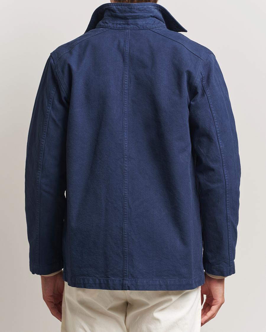 Heren | Jassen | Drake's | Duck Cotton Canvas Chore Coat Navy