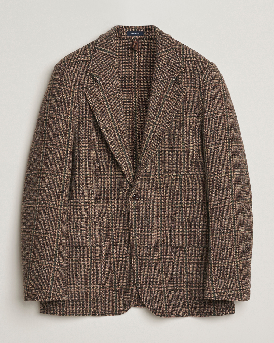 Homme | Blazers | Drake's | MKVII Harris Tweed Blazer Brown
