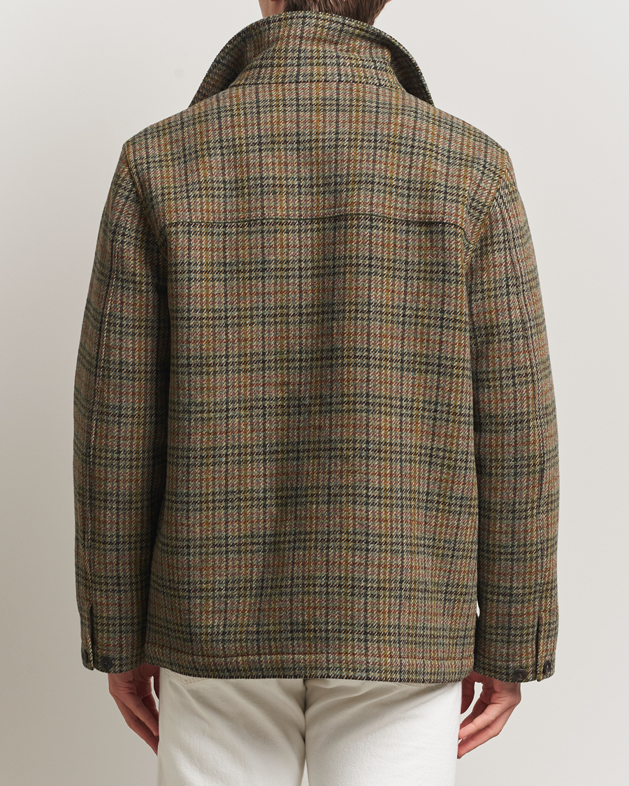Heren | Jassen | Drake's | Check Tweed Donkey Chore Green
