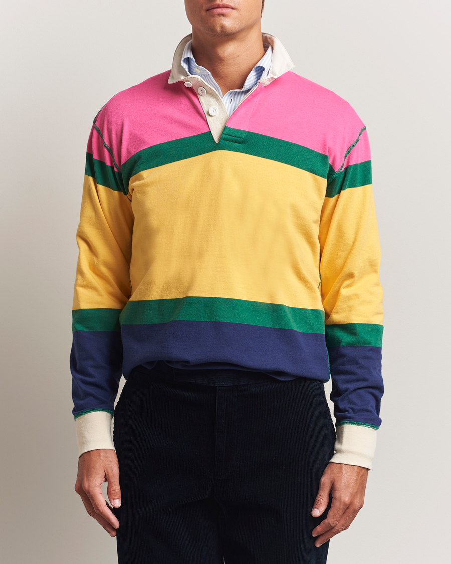 Homme | Pulls Et Tricots | Drake's | Multi Panels Rugby Shirt Multi