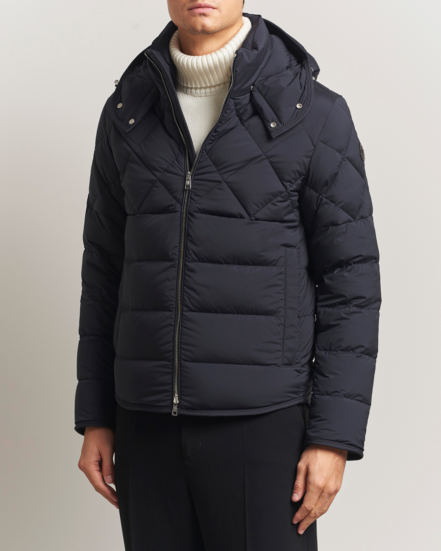 Heren | Jassen | Moncler | Cecaud Down Biker Jacket Navy
