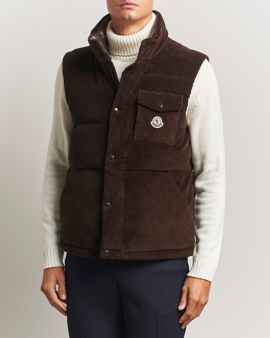 Heren | Gilets | Moncler | Agen Corduroy Vest Brown