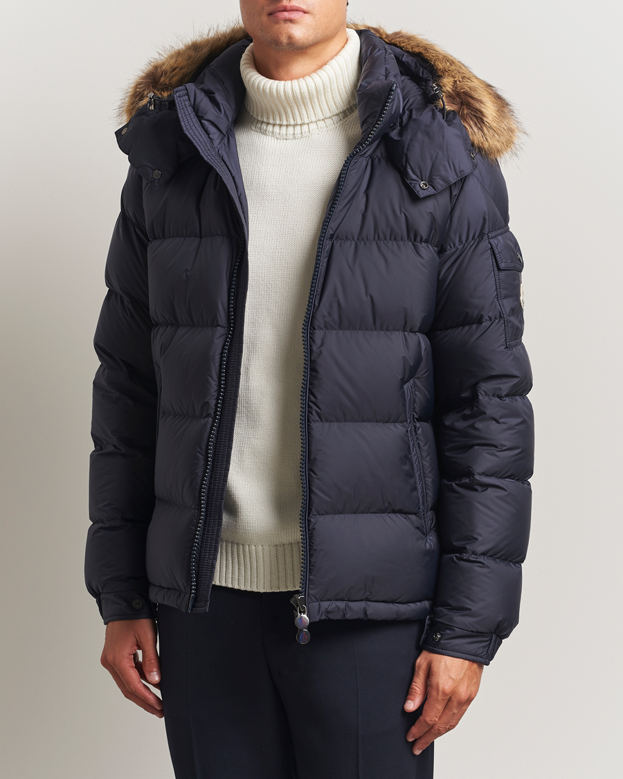 Homme | Manteaux Et Vestes | Moncler | Maya Faux Fur Jacket Navy