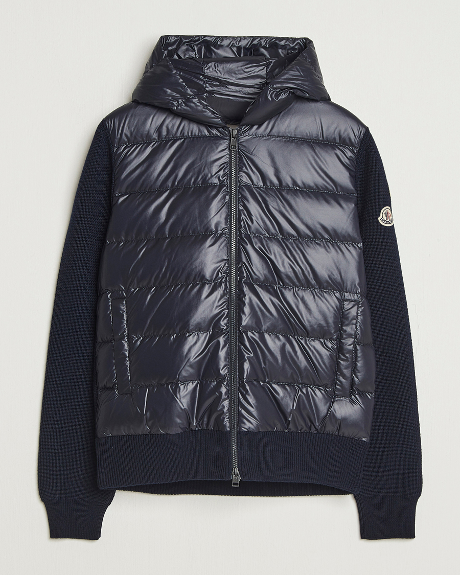 Homme | Pulls Et Tricots | Moncler | Padded Hooded Cardigan Navy
