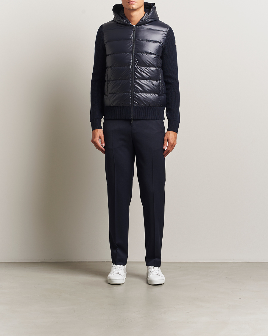 Homme | Pulls Et Tricots | Moncler | Padded Hooded Cardigan Navy