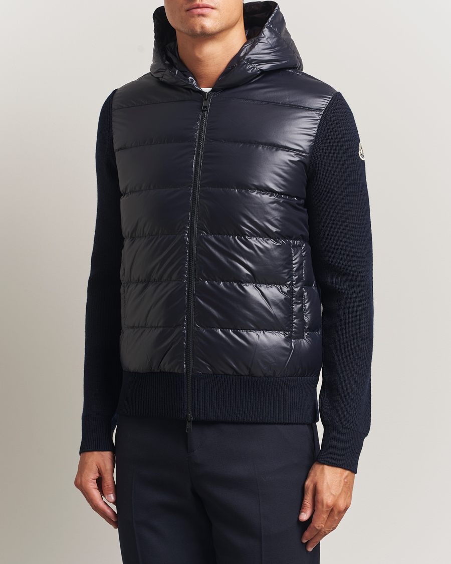 Homme | Pulls Et Tricots | Moncler | Padded Hooded Cardigan Navy