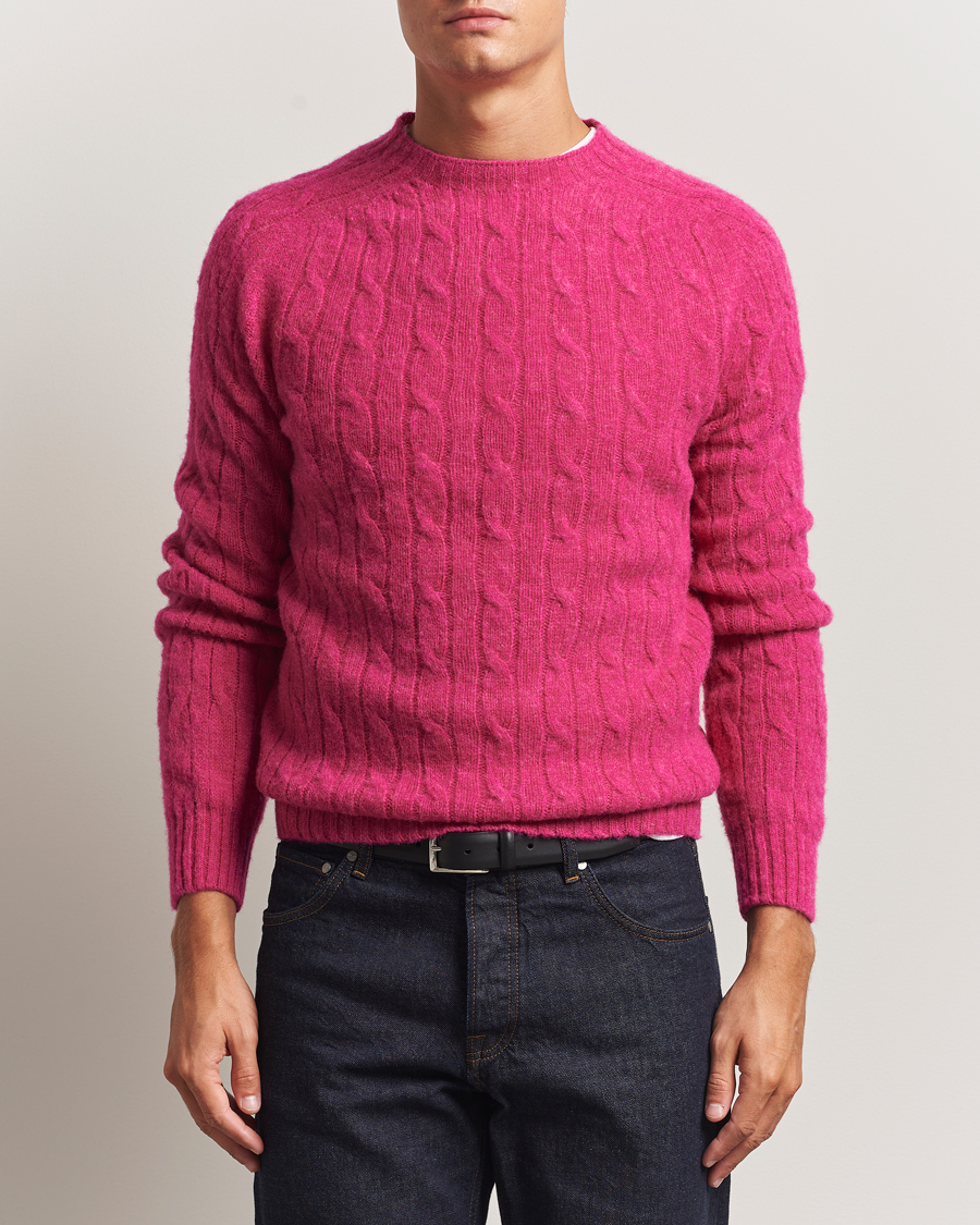 Homme | Pulls Et Tricots | Morris | Brushed Cable Sweater Pink