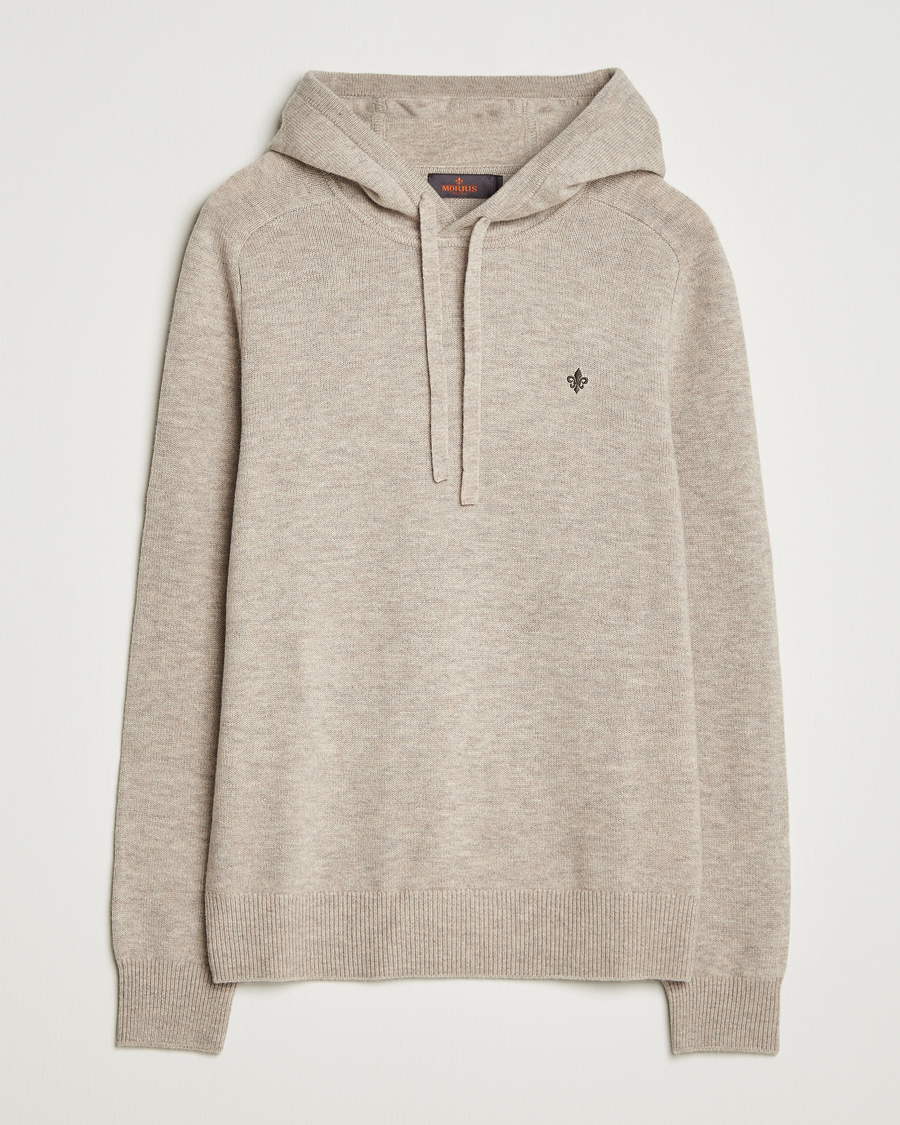 Heren | Truien | Morris | Hertford Lambswool Hoodie Khaki