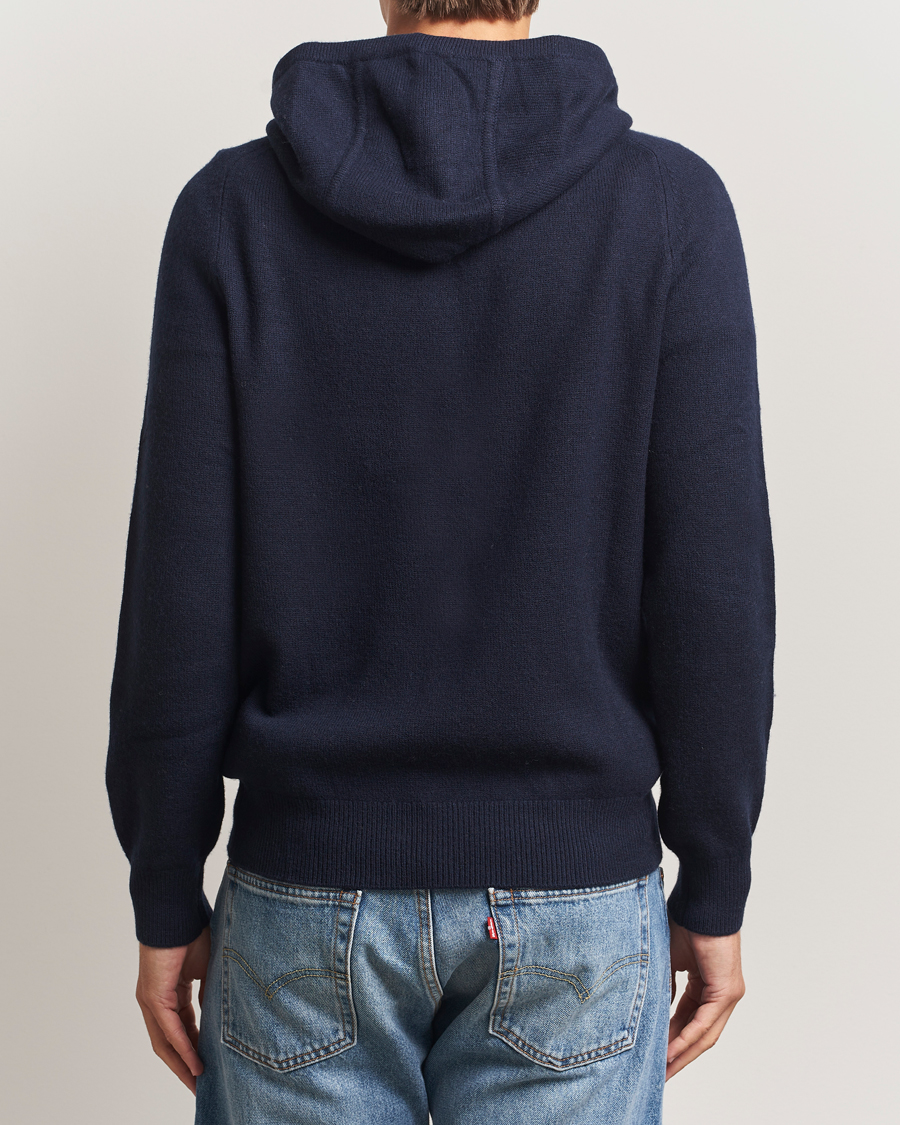 Heren | Truien | Morris | Hertford Lambswool Hoodie Navy