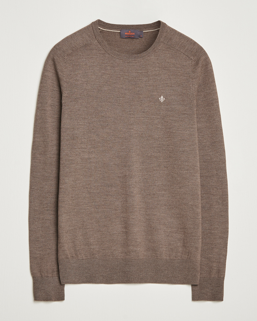 Homme | Pulls Et Tricots | Morris | Merino Oneck Light Brown