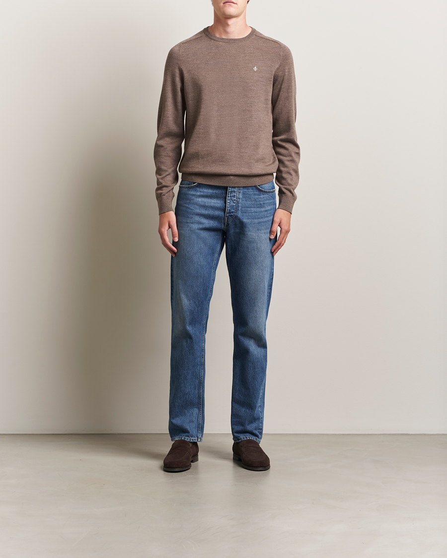 Homme | Pulls Et Tricots | Morris | Merino Oneck Light Brown