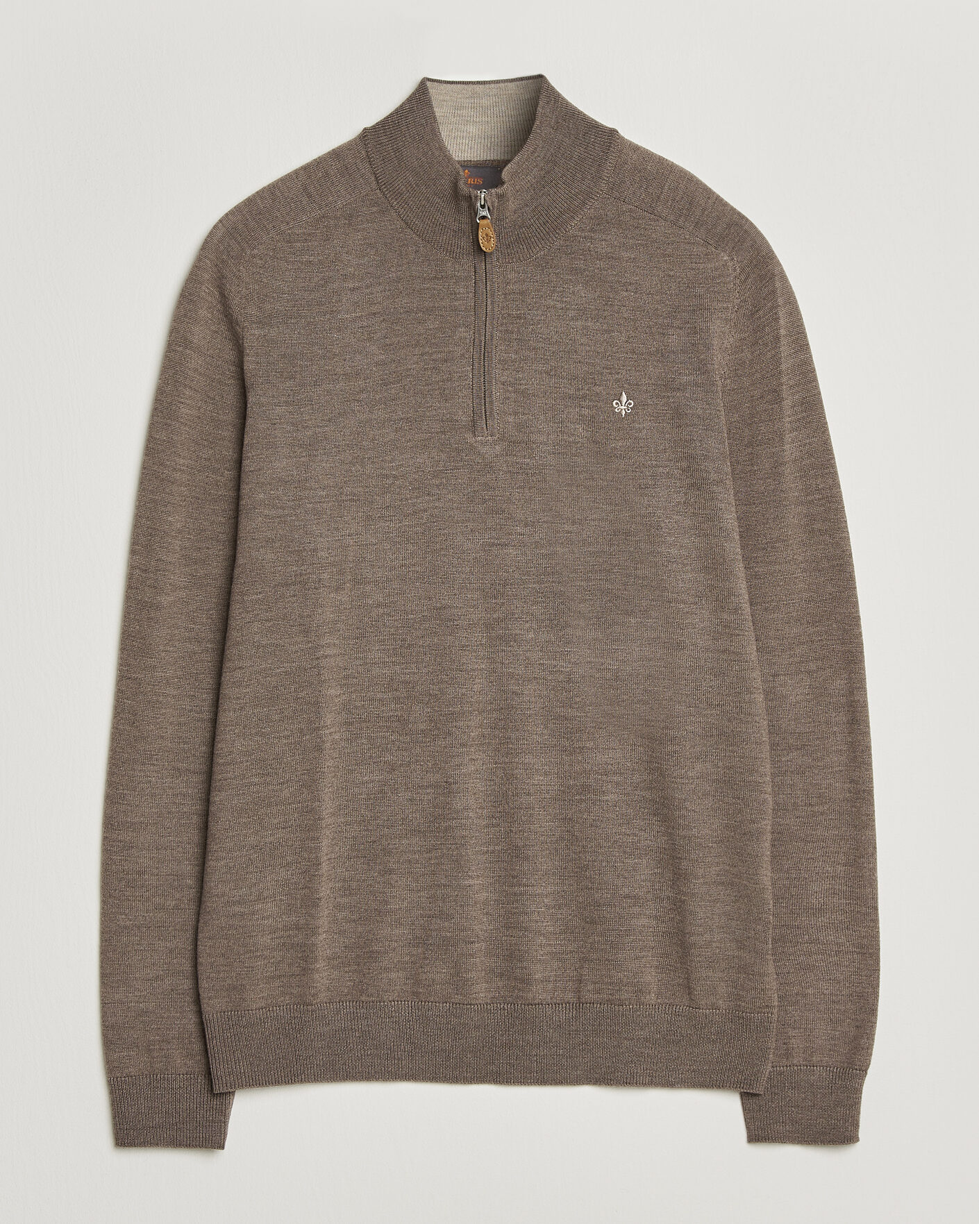 Homme | Pulls Et Tricots | Morris | John Merino Half Zip Brown