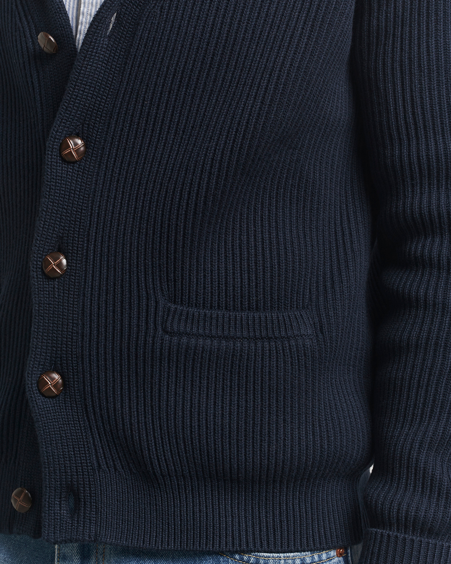 Heren | Truien | Morris | Brayden Shawl Cardigan Navy