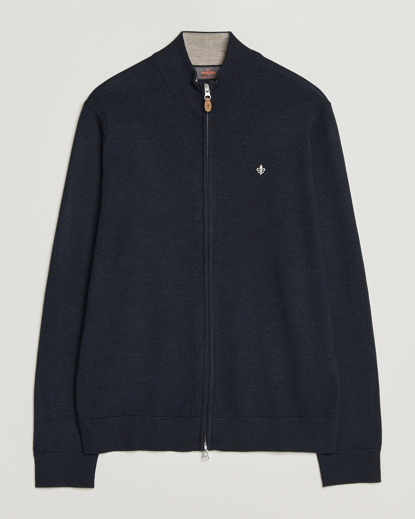 Heren | Truien | Morris | Merino Full Zip Cardigan Navy