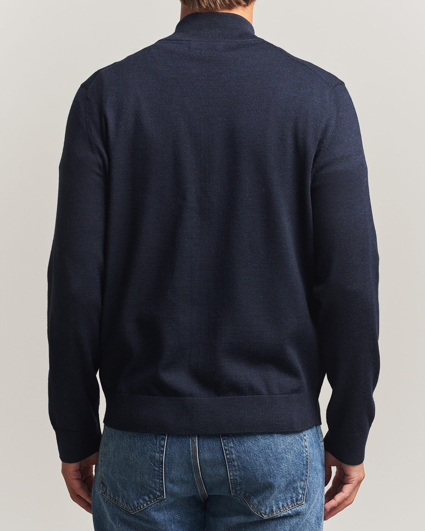 Heren | Truien | Morris | Merino Full Zip Cardigan Navy