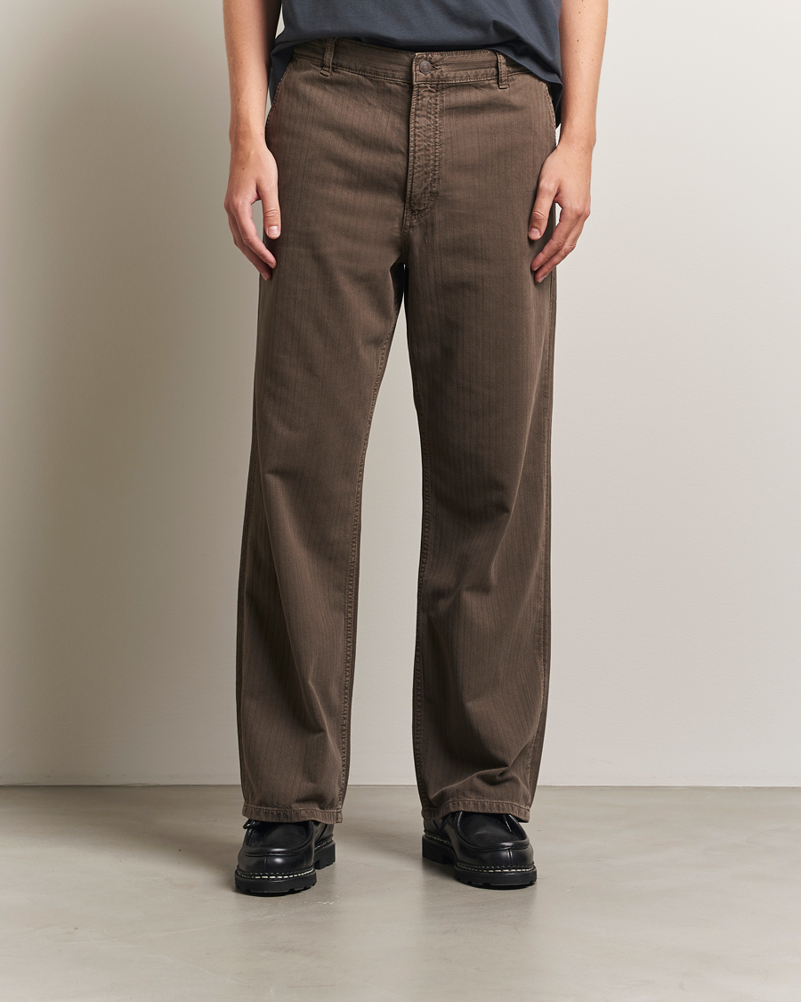 Homme | Pantalons | Jeanerica | Genua Herringbone Twill Chino Brown