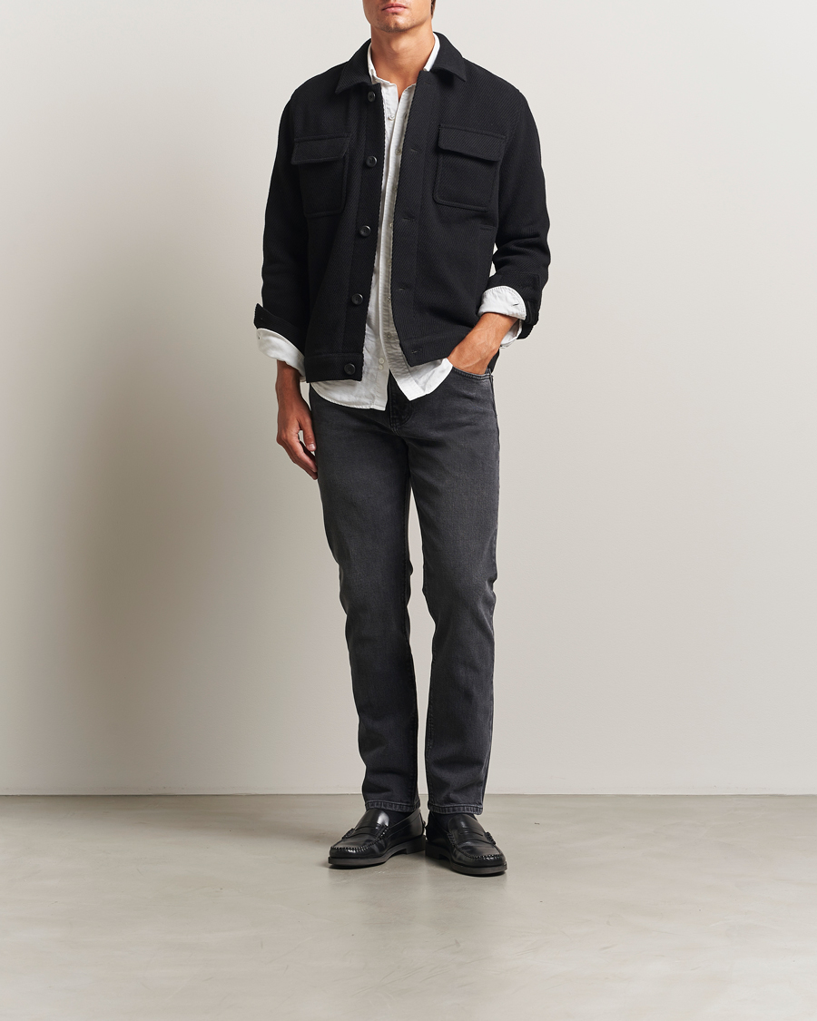 Homme | Pantalons | Jeanerica | TM005 Tapered Jeans Black Overdye