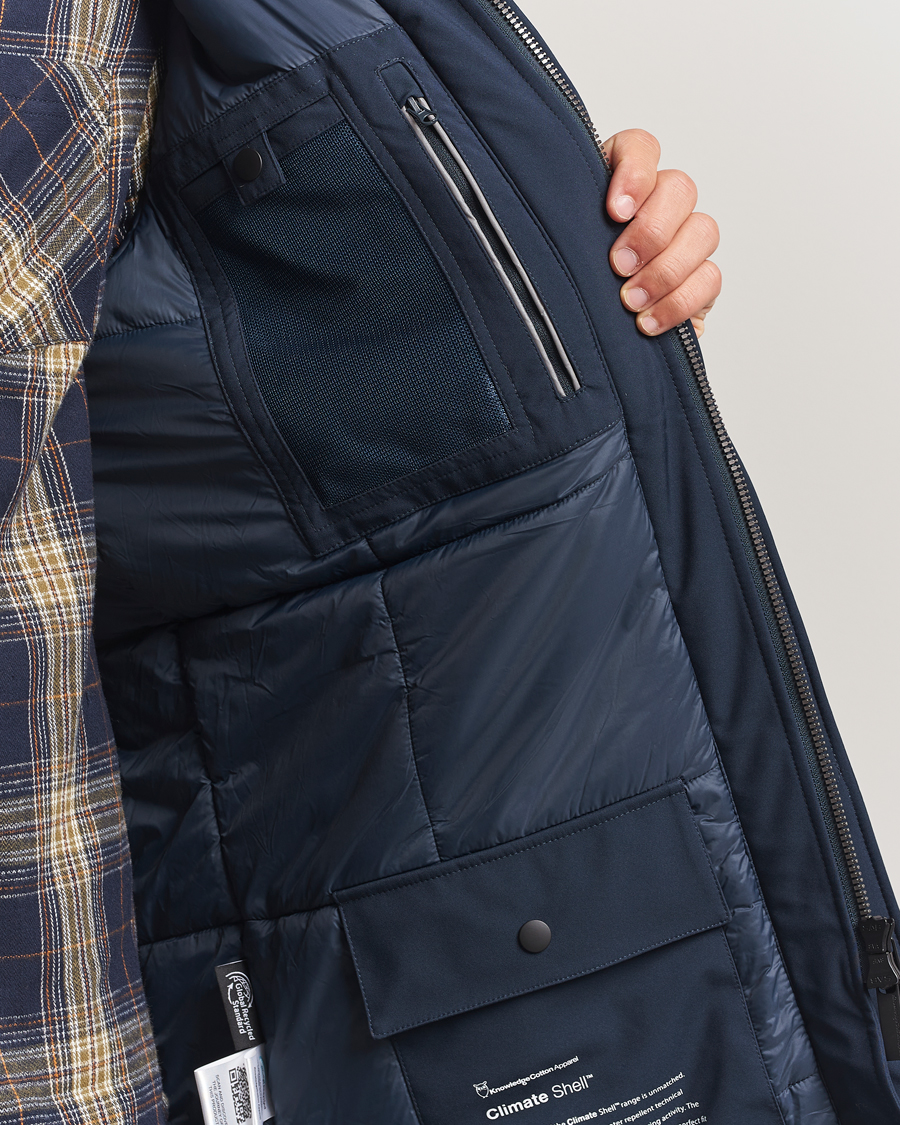 Homme | Manteaux Et Vestes | KnowledgeCotton Apparel | Climateshell Padded Jacket Navy