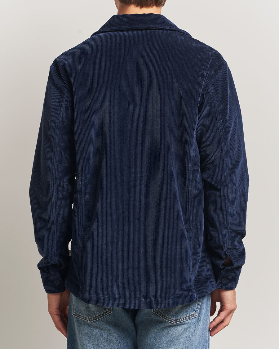 Heren | Overhemden | KnowledgeCotton Apparel | Cotton Corduroy Overshirt Night Sky