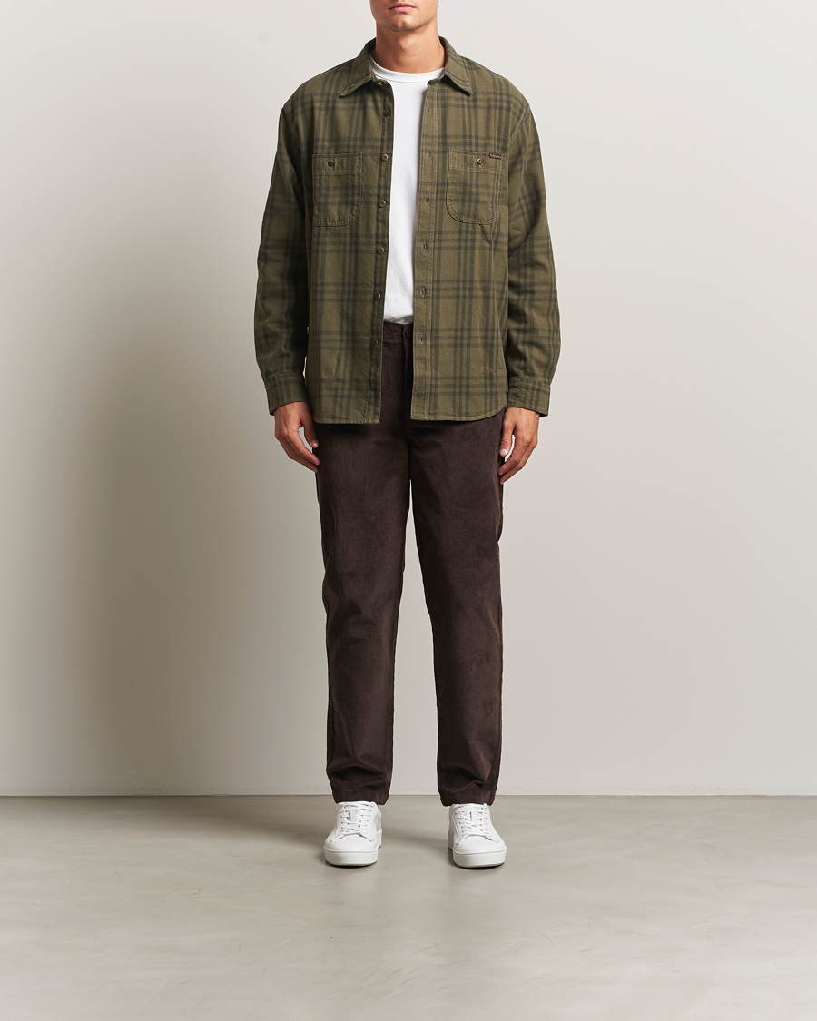 Homme | Pantalons | KnowledgeCotton Apparel | Chuck Regular Cord Trousers Chocolate