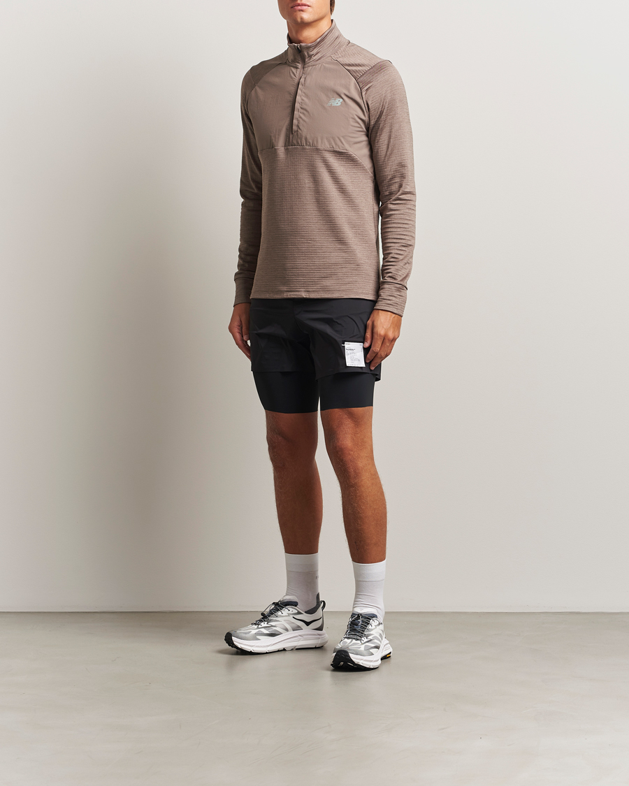 Homme | Pulls Et Tricots | New Balance Running | Heat Grid Half Zip Earth Shadow Heather