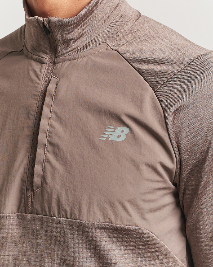 Homme | Pulls Et Tricots | New Balance Running | Heat Grid Half Zip Earth Shadow Heather