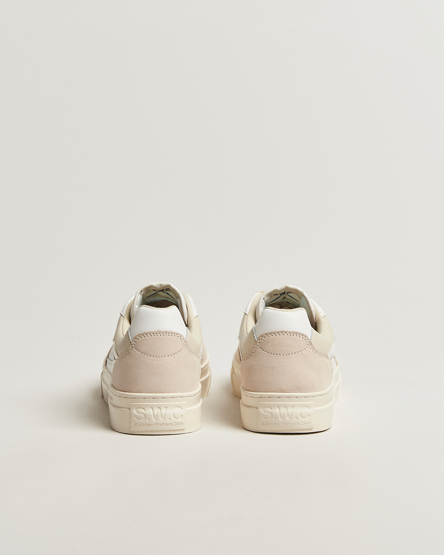 Homme | Baskets | Stepney Workers Club | Pearl Leather/Suede Mix Sneaker Spring White