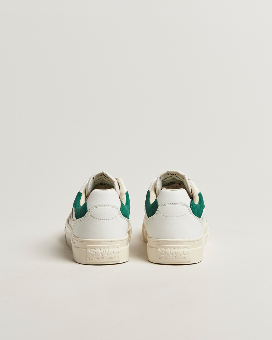 Homme | Baskets | Stepney Workers Club | Pearl Leather/Suede Mix Sneaker White Green
