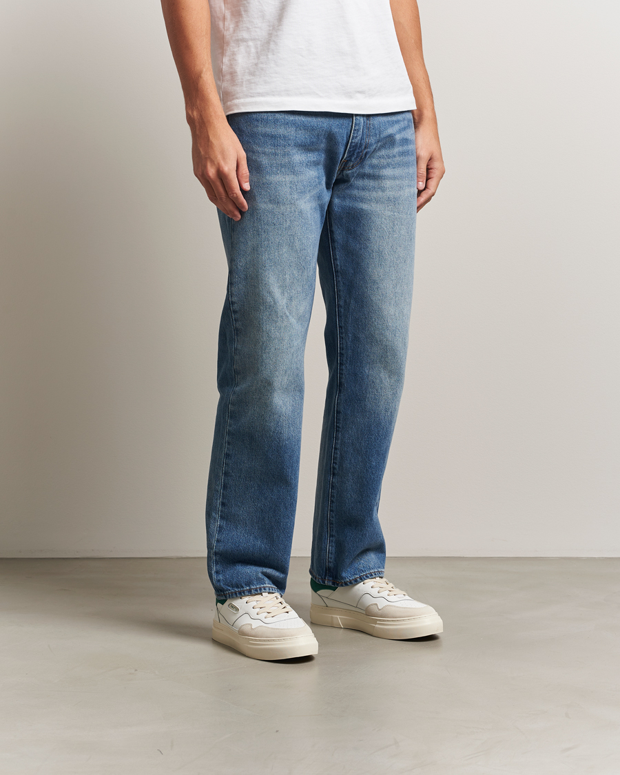 Homme | Baskets | Stepney Workers Club | Pearl Leather/Suede Mix Sneaker White Green