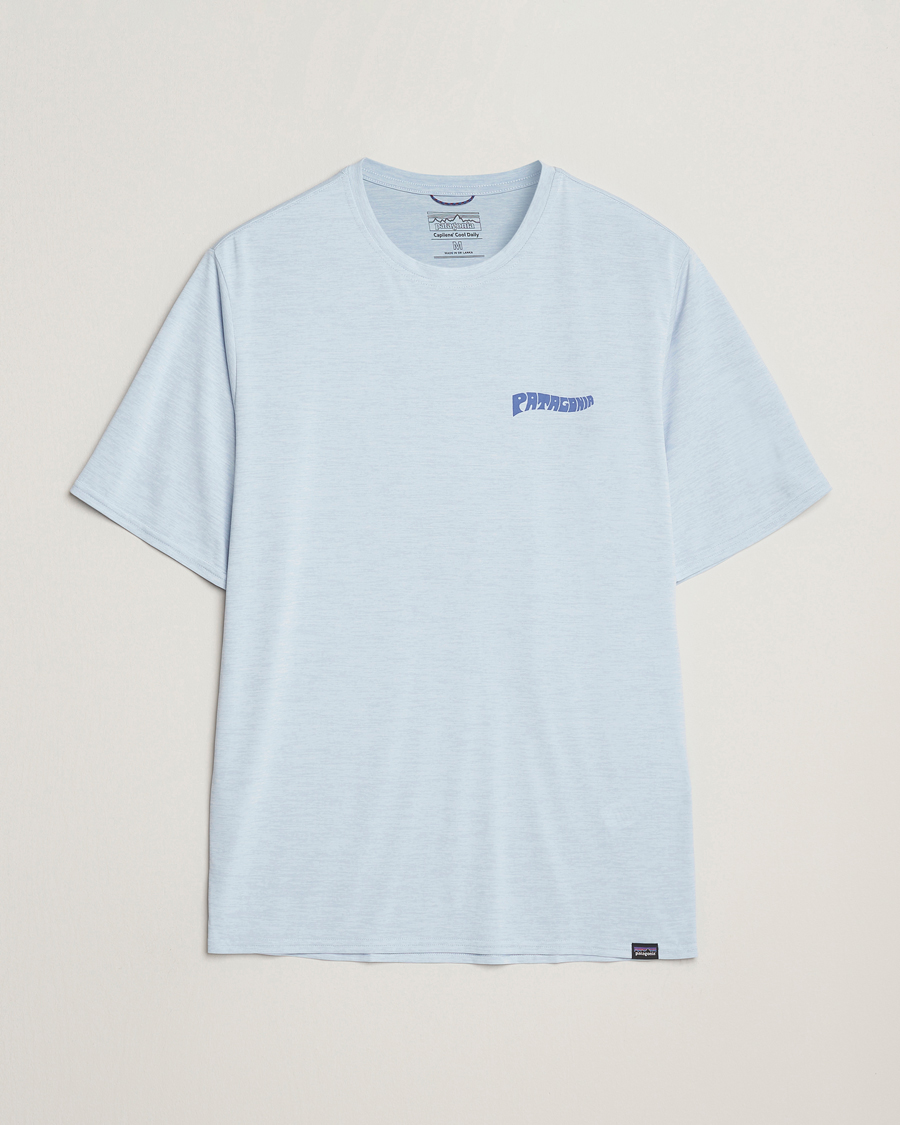 Heren | T-shirts | Patagonia | Cap Cool Daily Graphic T-Shirt Fleck Blue