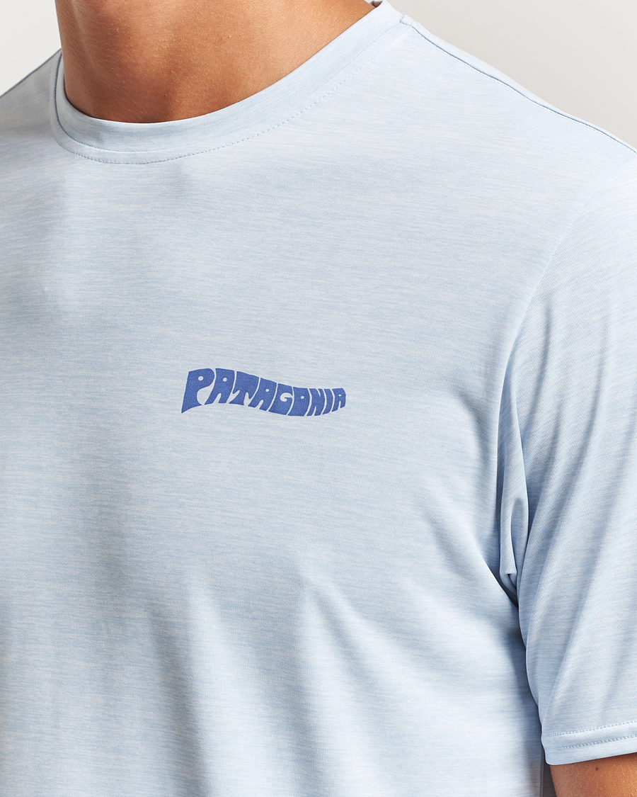 Heren | T-shirts | Patagonia | Cap Cool Daily Graphic T-Shirt Fleck Blue