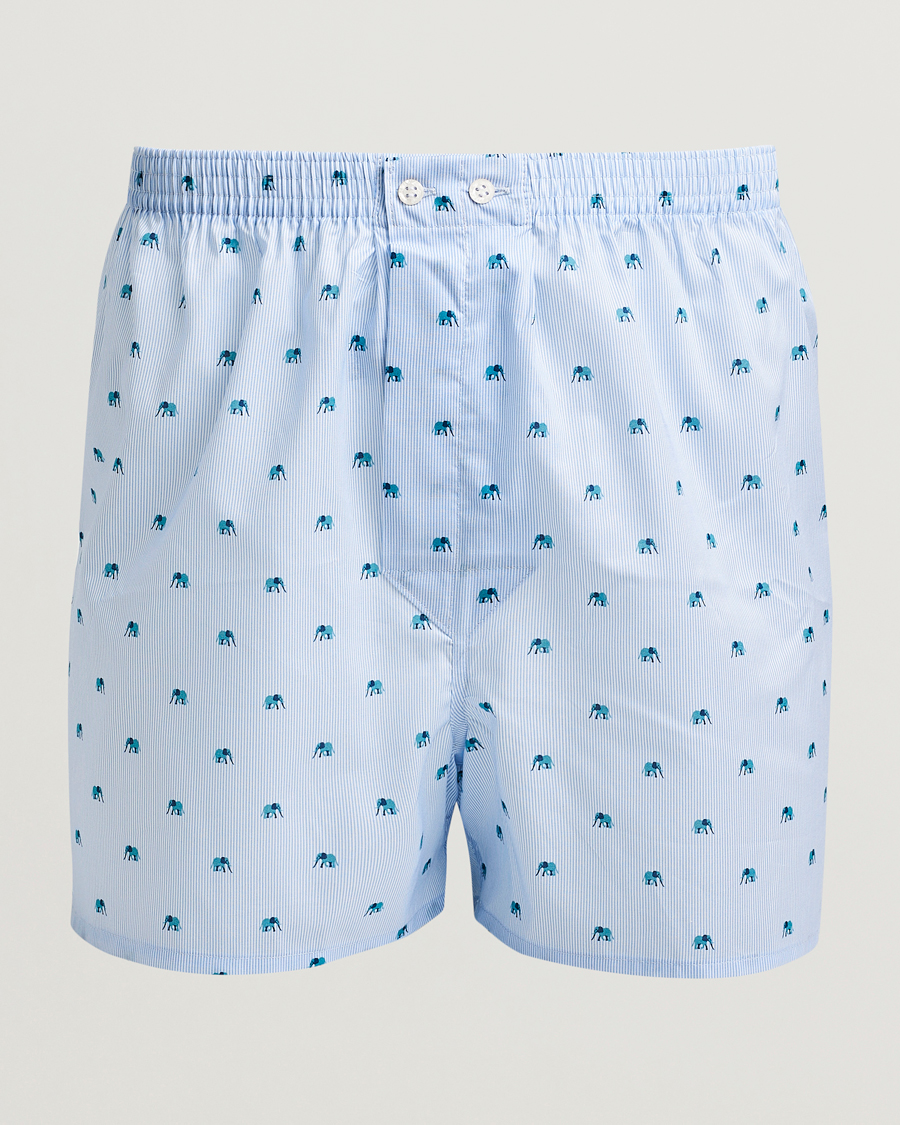 Heren | Ondergoed | Derek Rose | Classic Fit Woven Cotton Boxer Shorts Light Blue