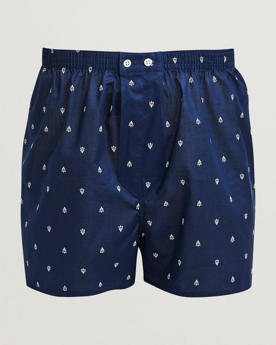 Heren | Ondergoed | Derek Rose | Classic Fit Woven Cotton Boxer Shorts Navy