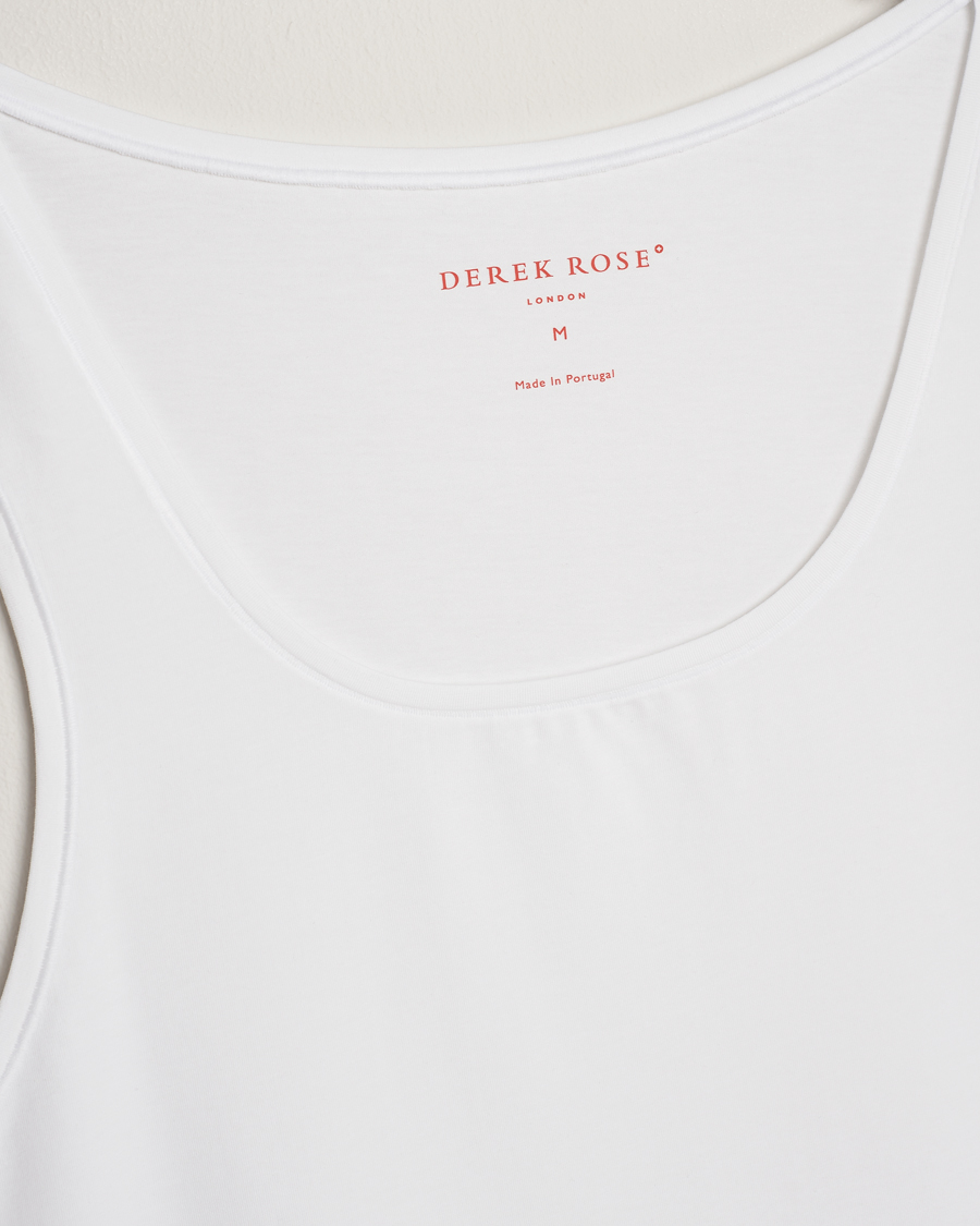 Homme | T-shirts | Derek Rose | Pima Cotton Tank Top White