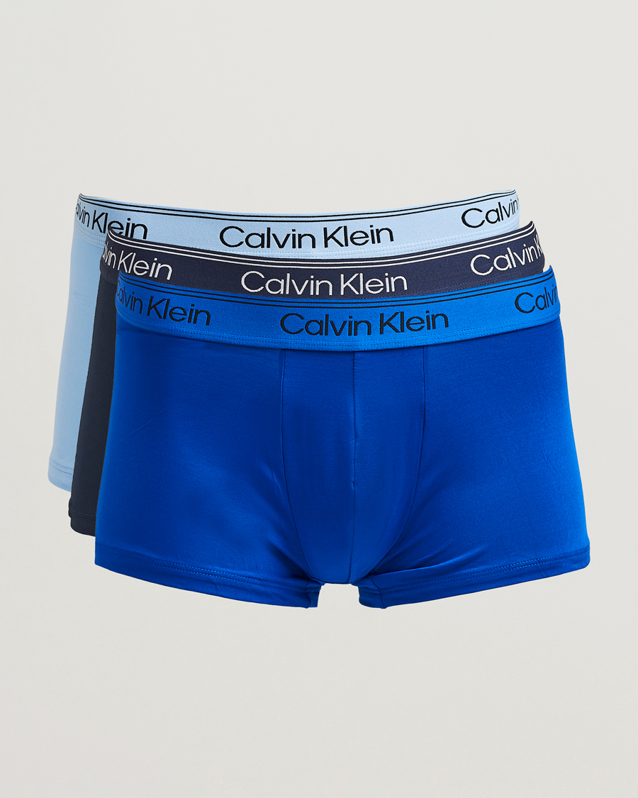 Homme | Sous-Vêtements Et Chaussettes | Calvin Klein | 3-Pack Micro Stretch Trunk Black/Royal/Blue