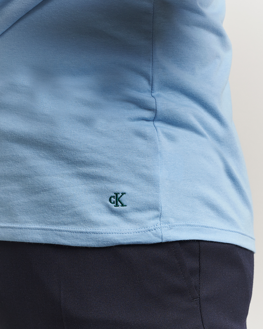Homme | T-shirts | Calvin Klein | 3-Pack Cotton Stretch Crew Neck T-Shirt Black/Green/Blue