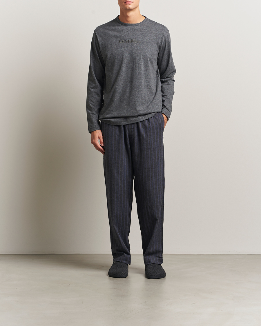 Heren | Pyjama's en gewaden | Calvin Klein | Flannel Pyjama Set Charcoal