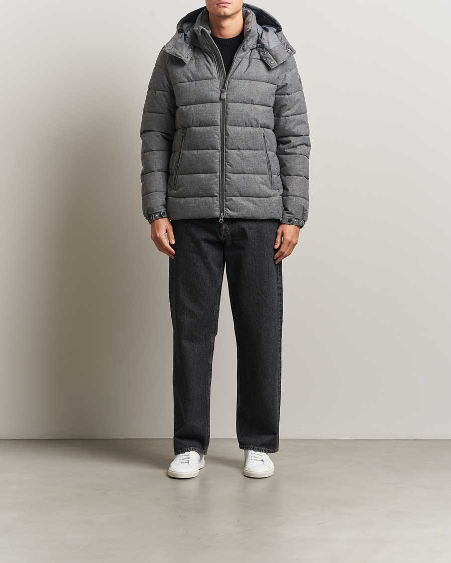 Heren | Jassen | Save The Duck | Constantin Padded Flannel Jacket Mid Grey Melange