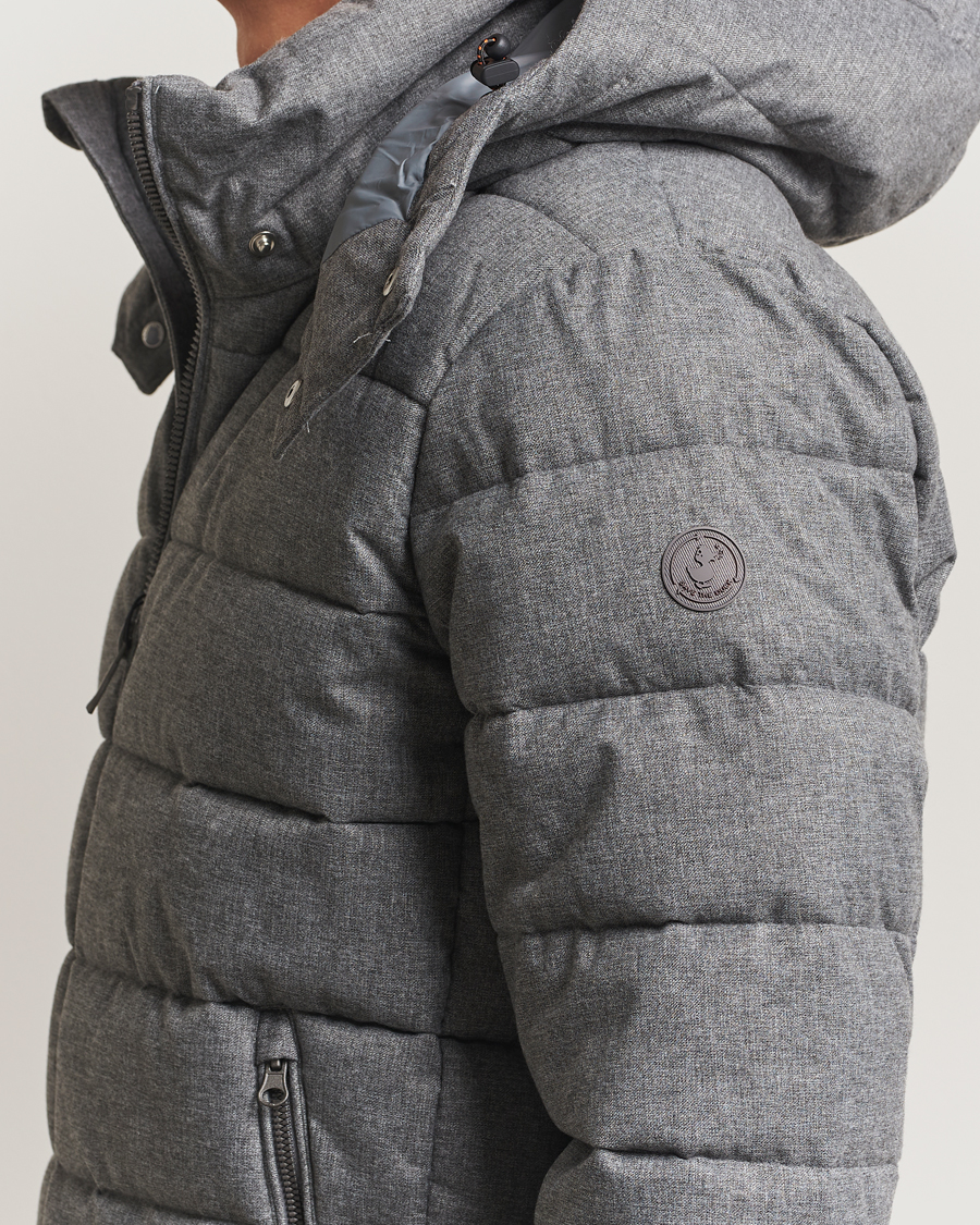 Heren | Jassen | Save The Duck | Constantin Padded Flannel Jacket Mid Grey Melange