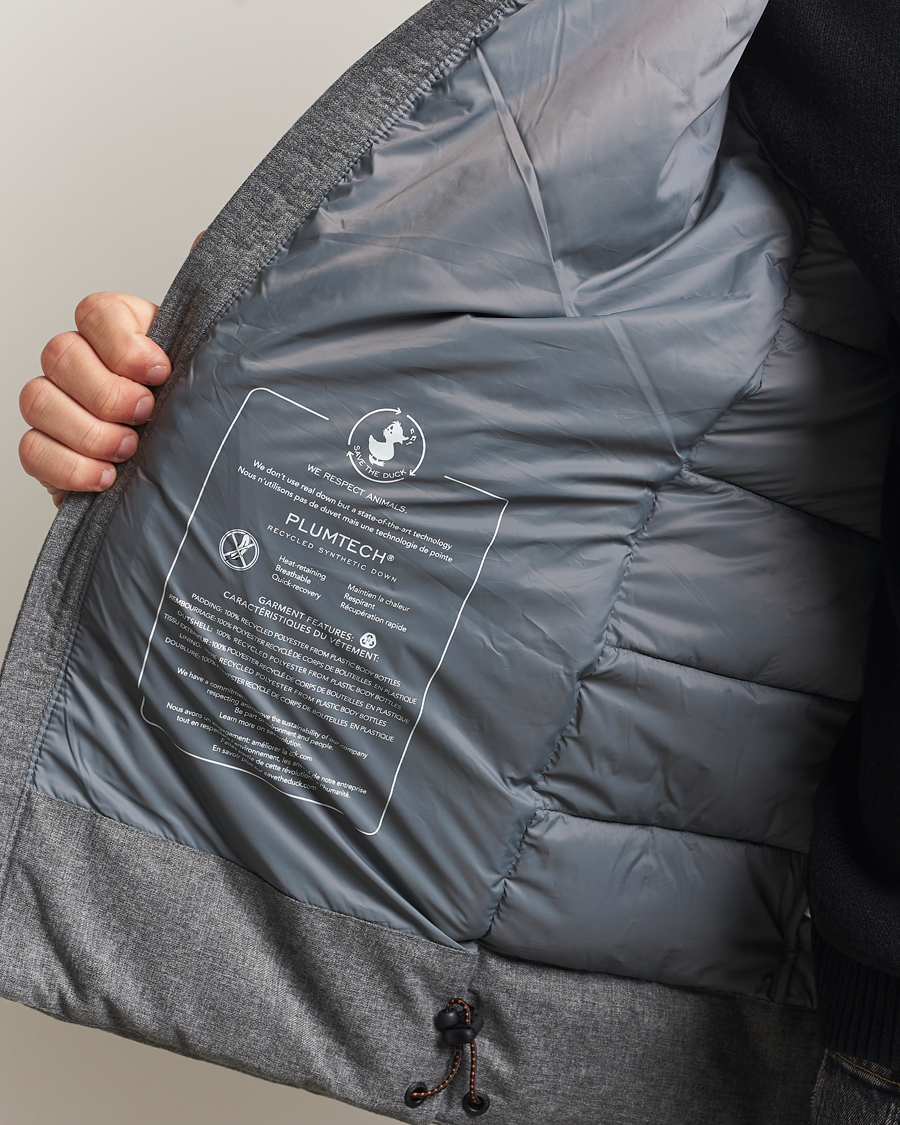 Heren | Jassen | Save The Duck | Constantin Padded Flannel Jacket Mid Grey Melange