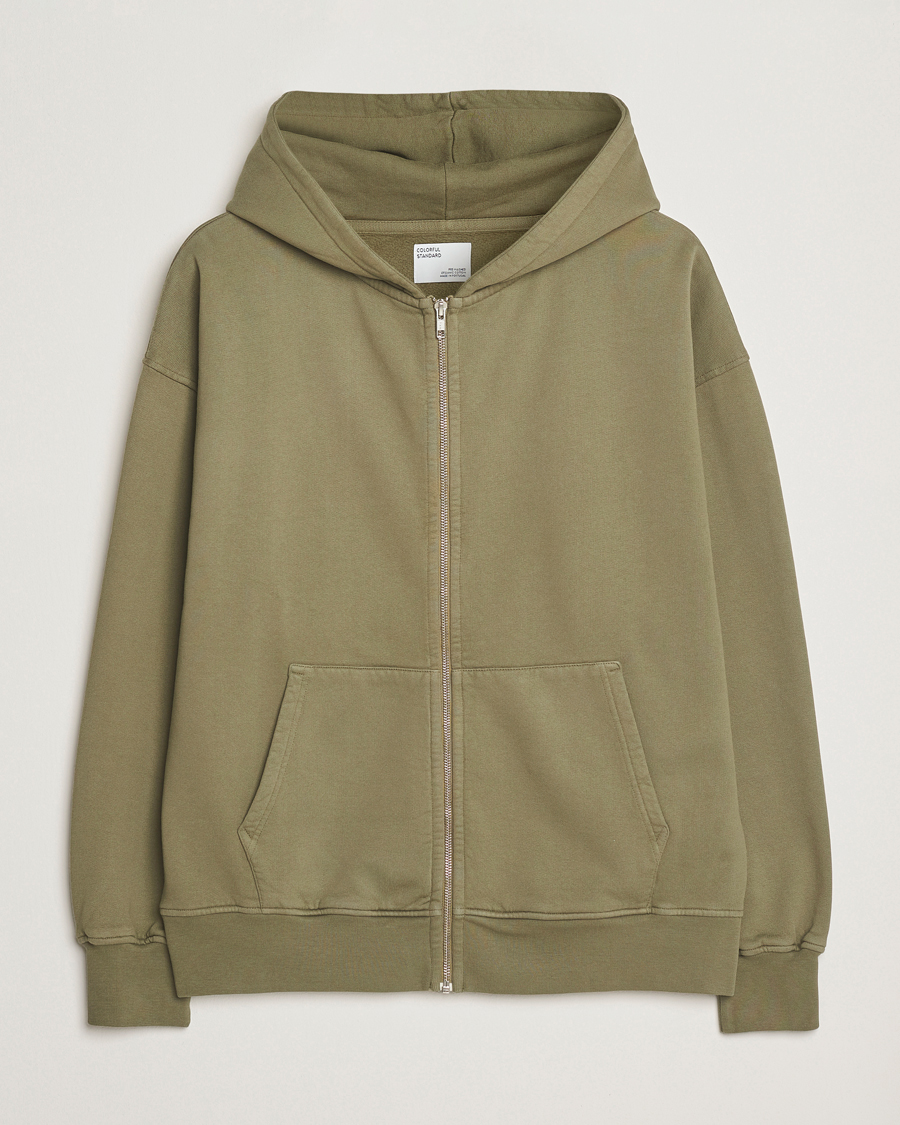 Homme | Pulls Et Tricots | Colorful Standard | Classic Organic Full Zip Hoodie Dusty Olive